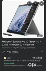 Microsoft Surface Pro 10 AI Business Laptop