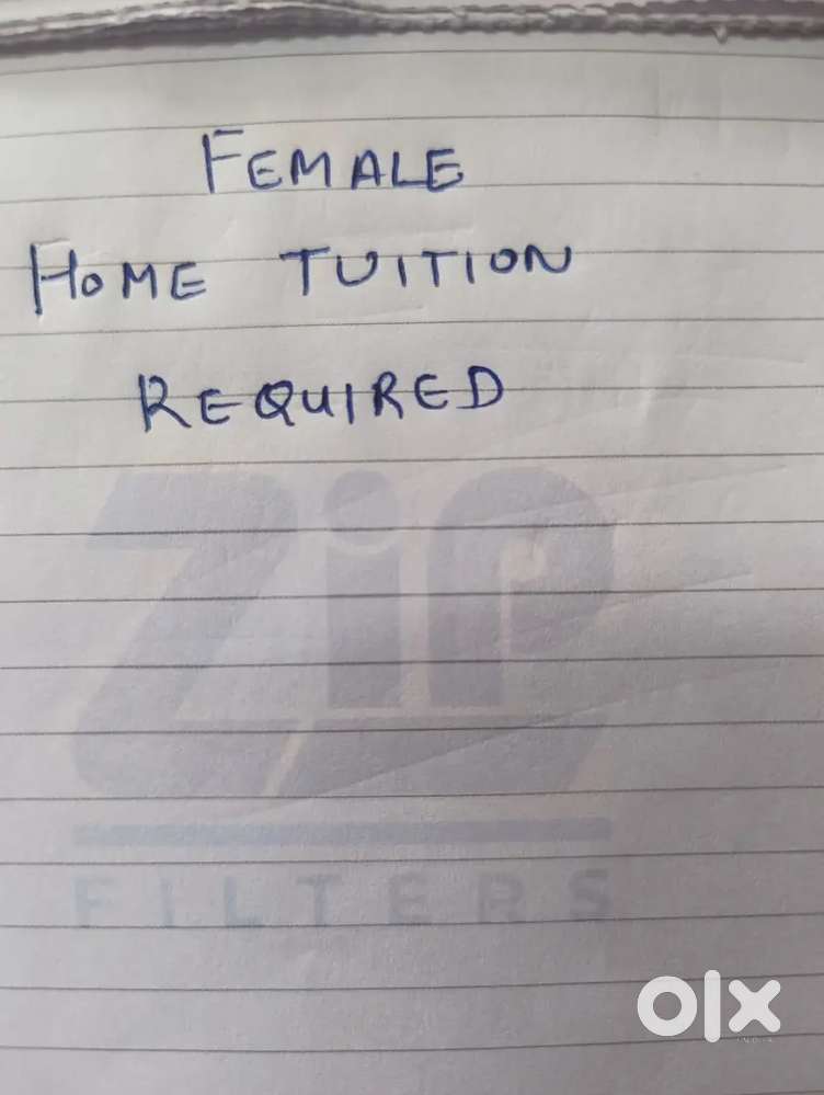 Tuition female teacher required for kids