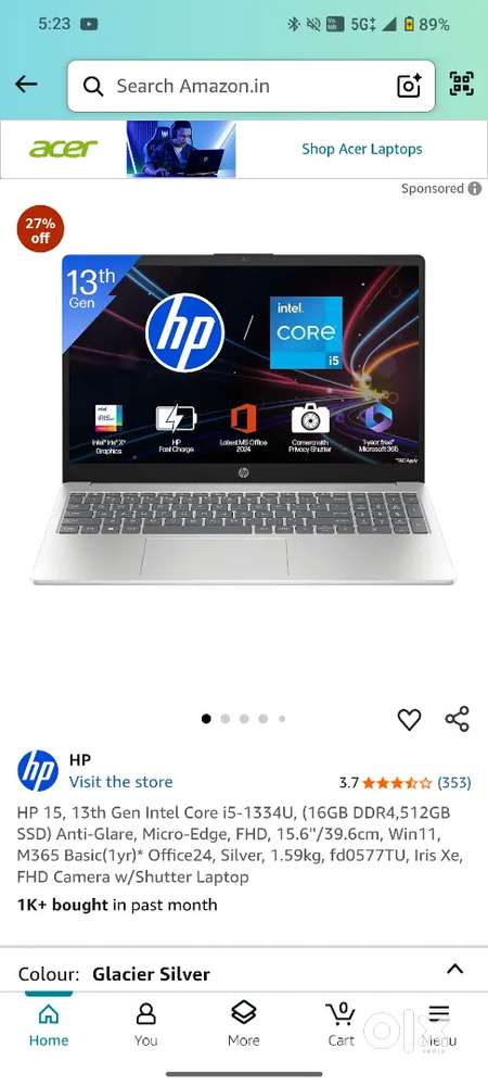 Hp laptop very good condition