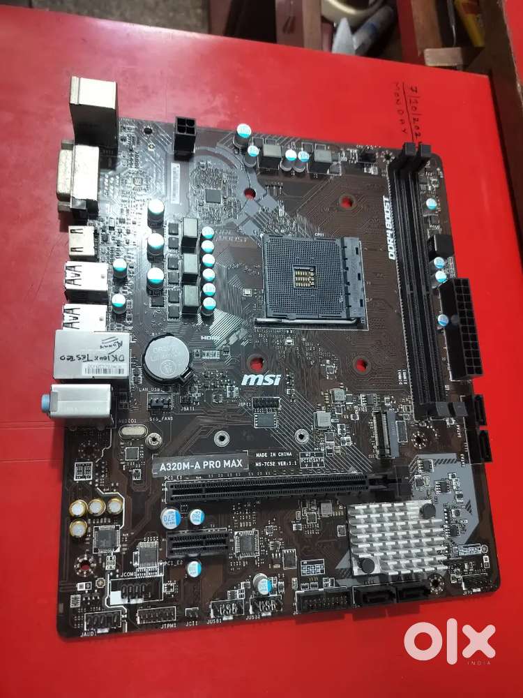 MSI A320M-A pro MAX motherboard perfect working and new looking.