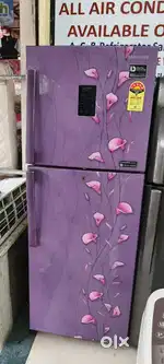 Samsung double door fridge good condition with warranty 1 year old