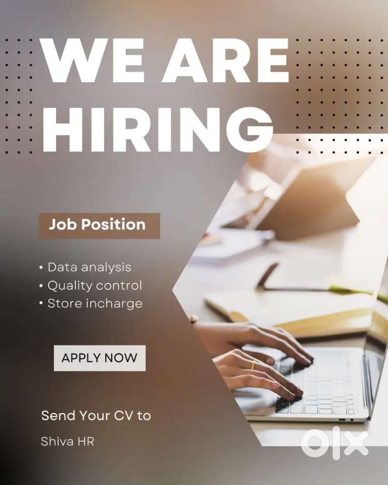 WE ARE HIRING FOR QUALITY CHECKING DEPARTMENT