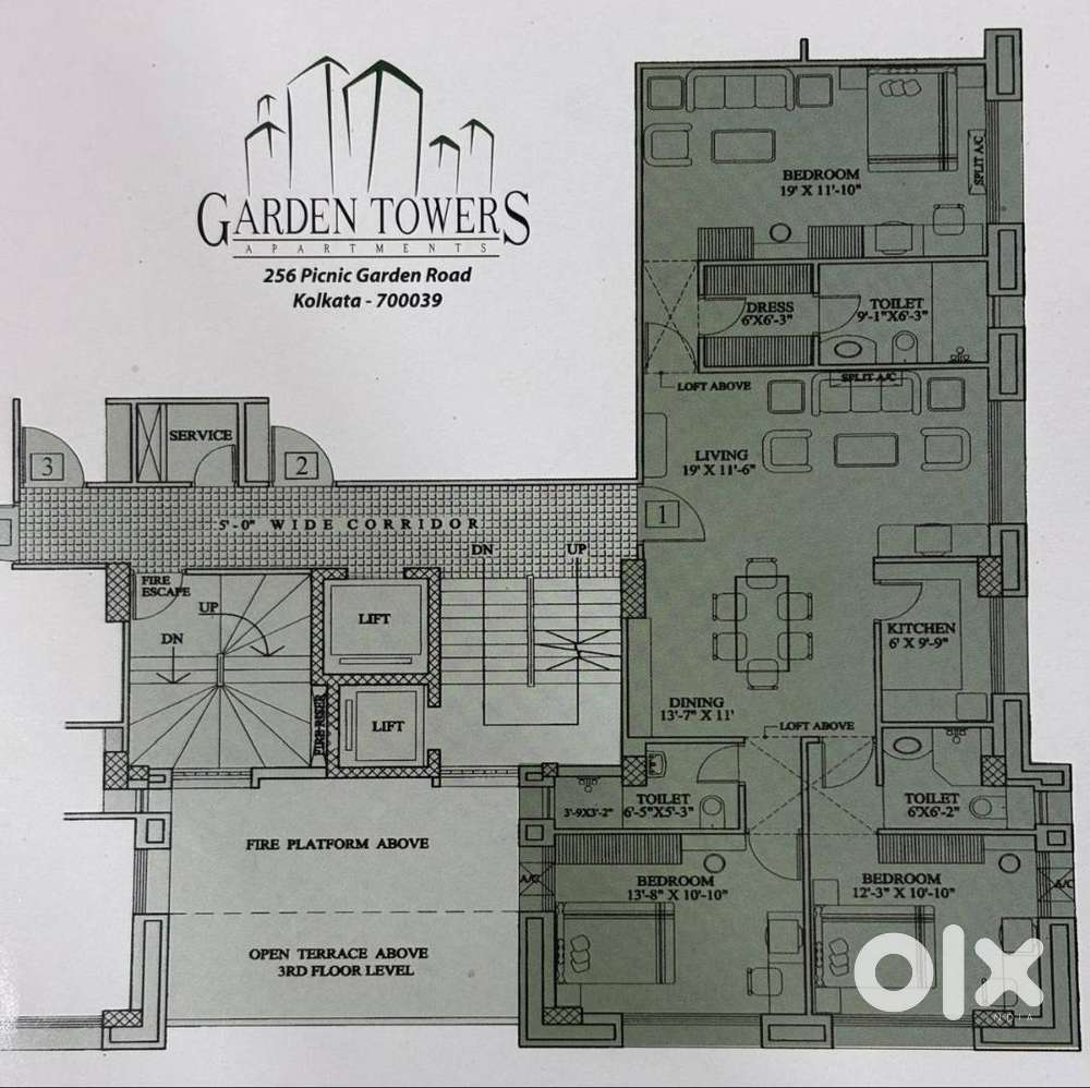 3BHK Flat for Sale in Picnic Garden