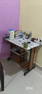 A study table and a chair