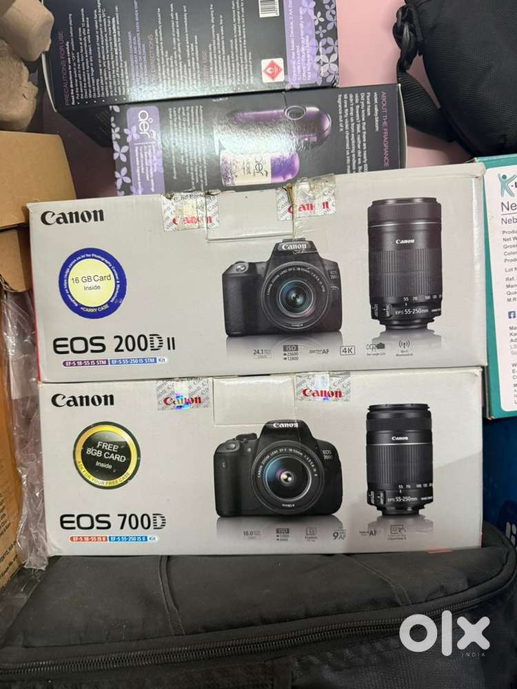 Canon 200d mark 2 and canon 700d withdual lens Box pack excellent con