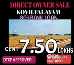 Kovilpalayam Coimbatore DTCP approved plots&villas salebudget friendly