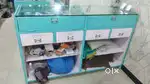 Shop counter Mobile display wooden table