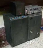 Black speaker with machine