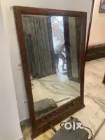 Vintage Wooden Full-Length Mirror with Carved Frame – Great Condition