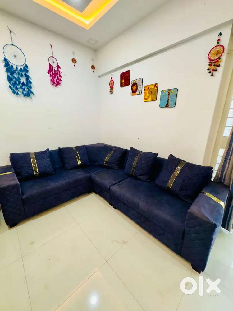SOFA BLUE COLOR L SHAPE