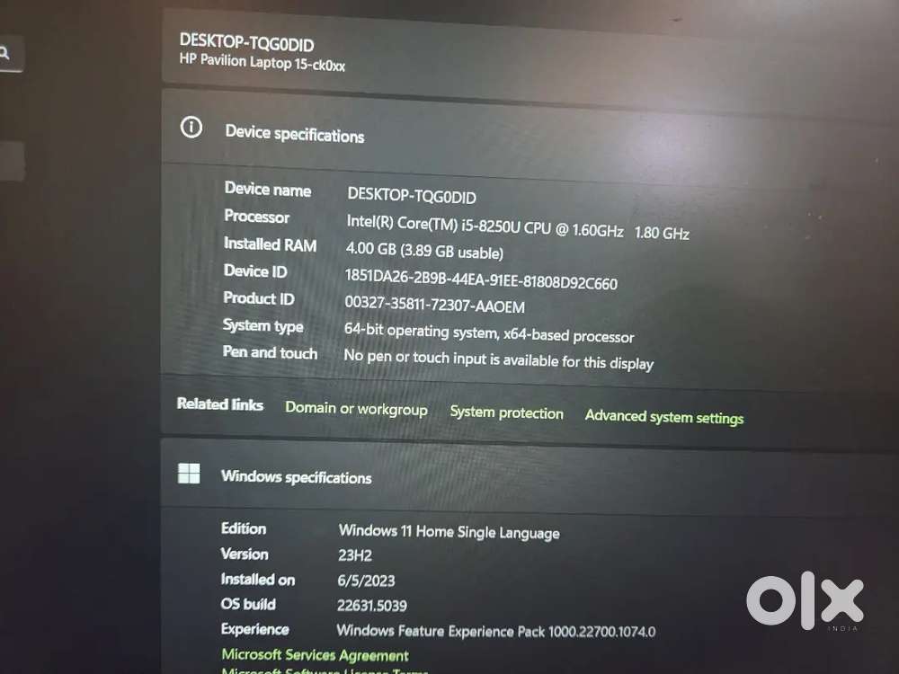 Hp pavilion laptop