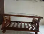 Steel cupboard, center table, study table, 2 seater bench, shoe rack
