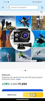 Go pro camera 4 k quality