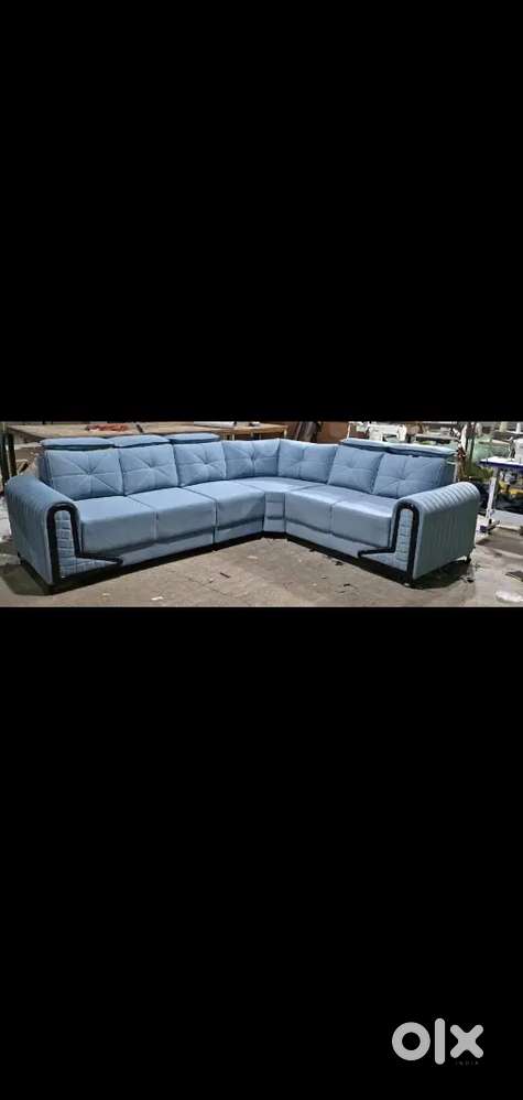 BRAND NEW L SHAPE SOFA CORNER SIZE 9×7 MATERIAL PINEWOOD FRAME 5YEARS