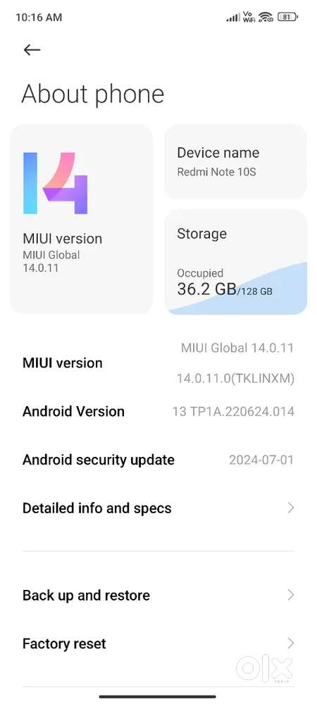 Redmi Note 10s/6/128/