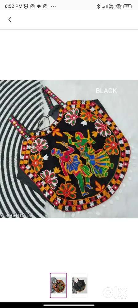 Black navratri blouse