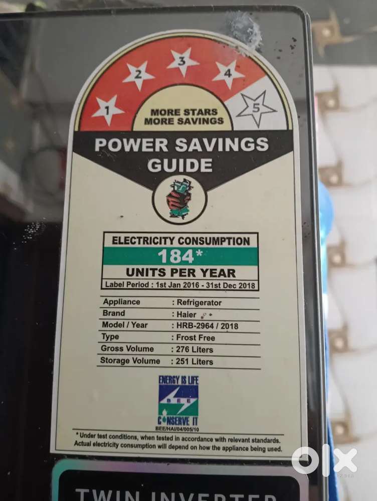 Haier 276 Liters very good condition