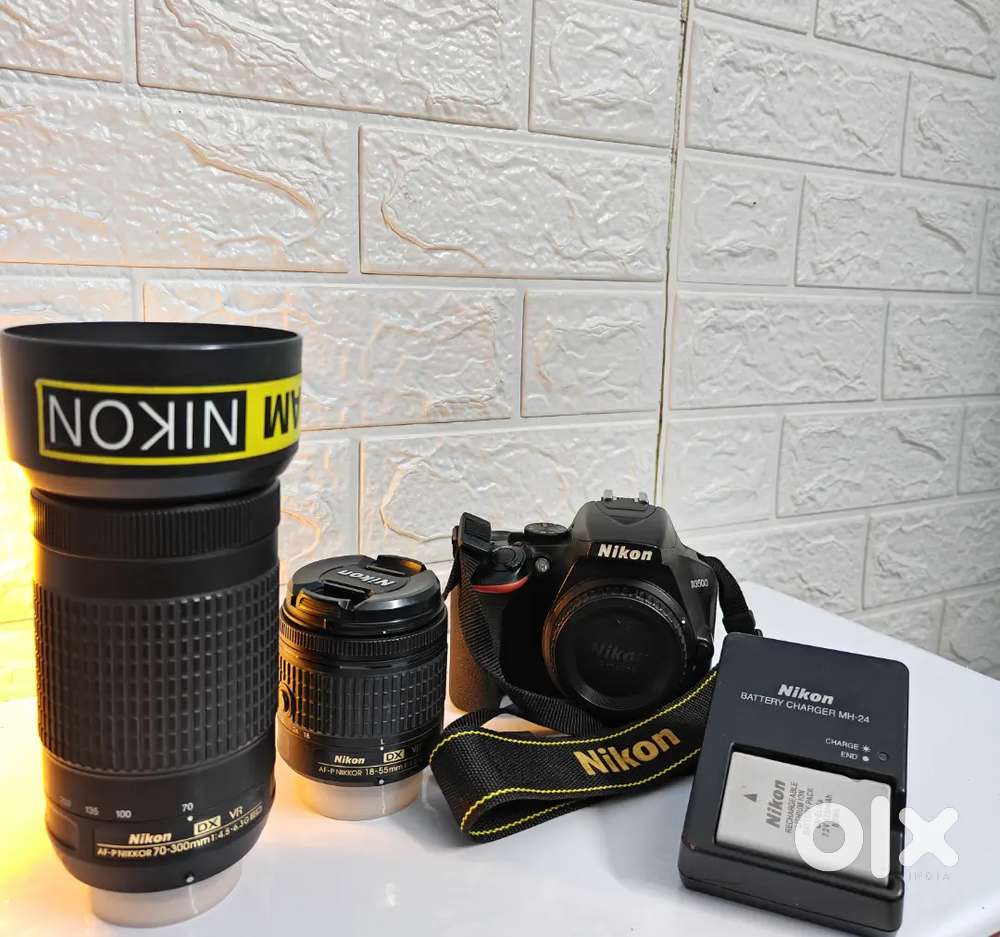 Nikon D3500 DSLR Camera + Dual Lens (18-55mm + 70-300mm)