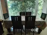 6 Seater Dining Table set, 1 Centre Table,1 Study table, Iron Almirah