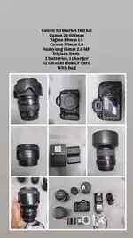 Canon 5d mark 4 and canon 80d full kit
