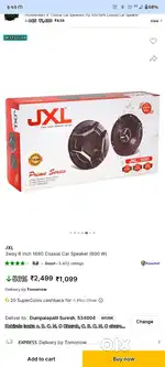 JXL 3 way 6 invh 1690 coaxial car speaker