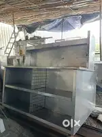 Large food stall counter steel fast food sandwich