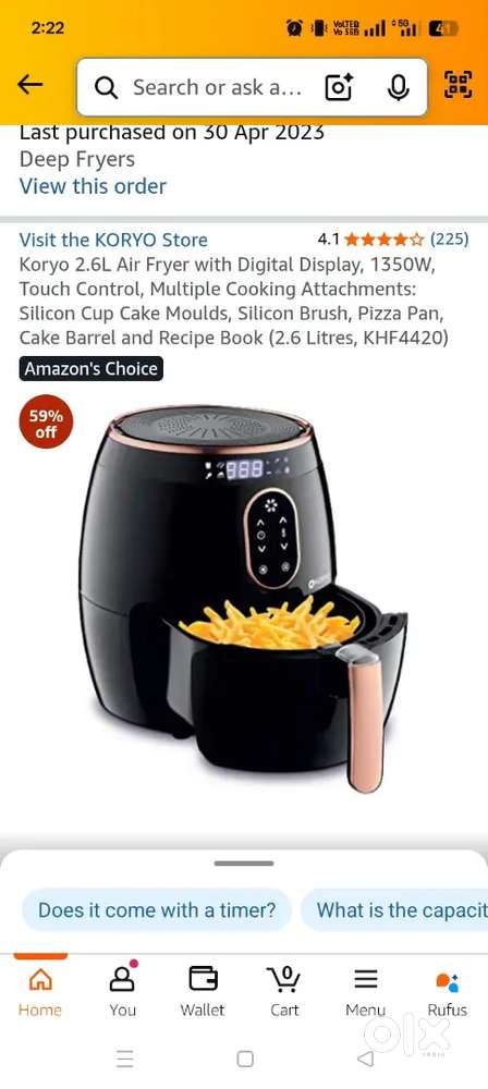 Koryo air fryer