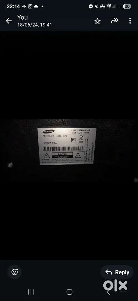 Samsung 24 inch LCD full HD+