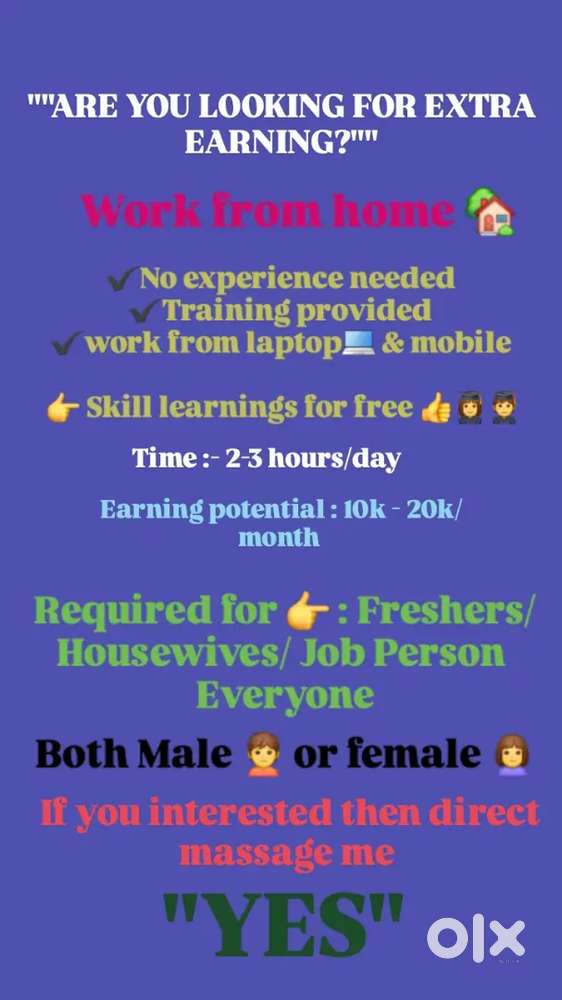 Work form home opportunity