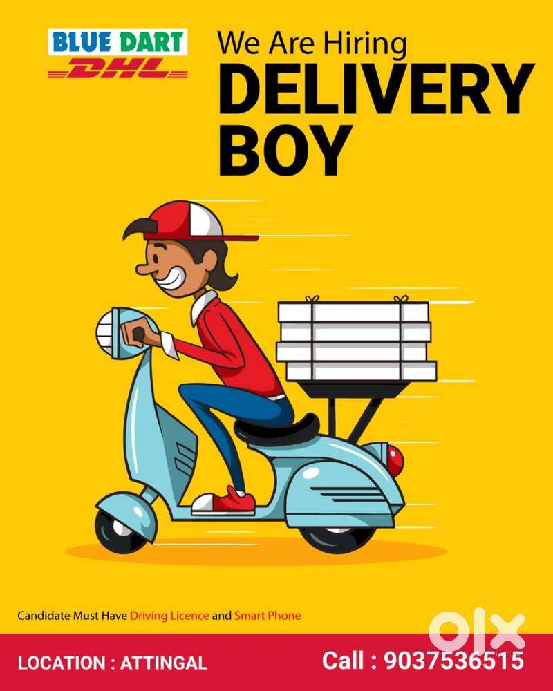 Delivery Boy Required for Blue Dart Courier (Attingal)