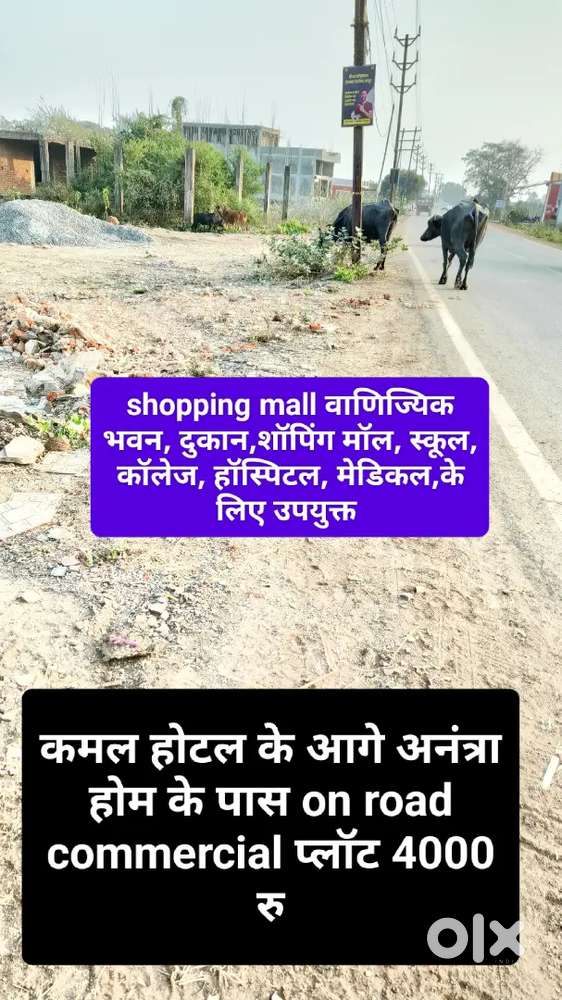 On road commercial plot old dhamtari road