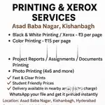 Printing & xerox services