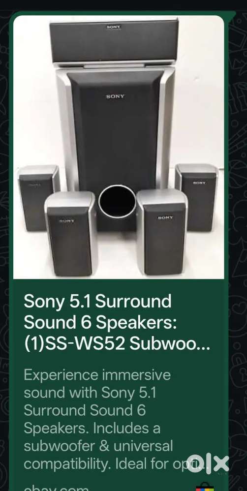 Sony home theatre 5 speaker