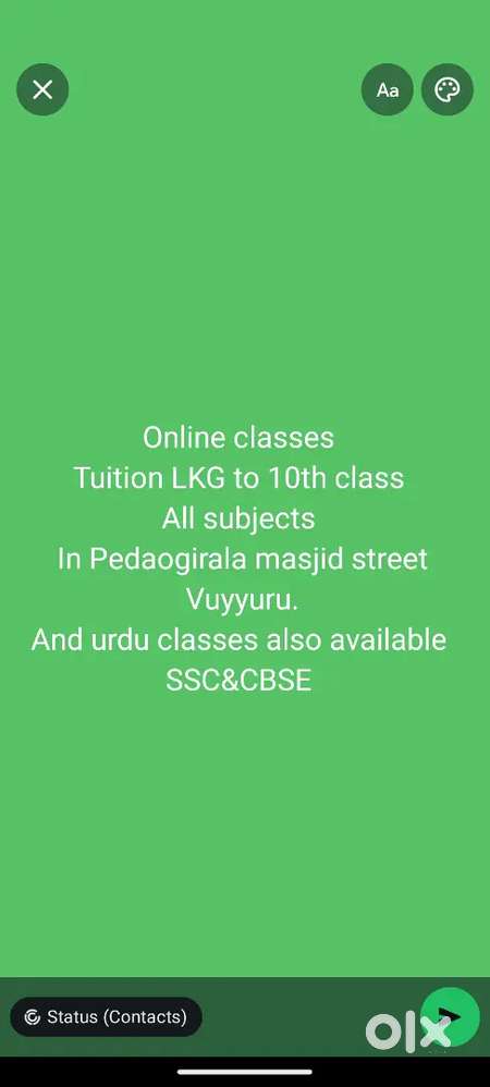 Online tuition LKG to 10th and urdu classes available