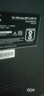 Display complaint VU 55 4K android smart tv.