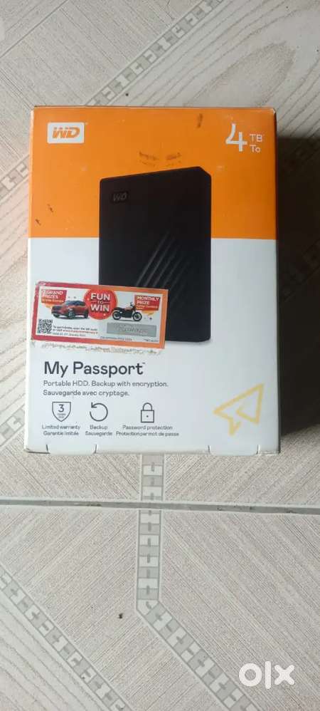 Wd  My passport 4Tb  Portable hard Disk  brand new