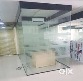 Used Office glass partition. Used Office workstation. Office floor mat