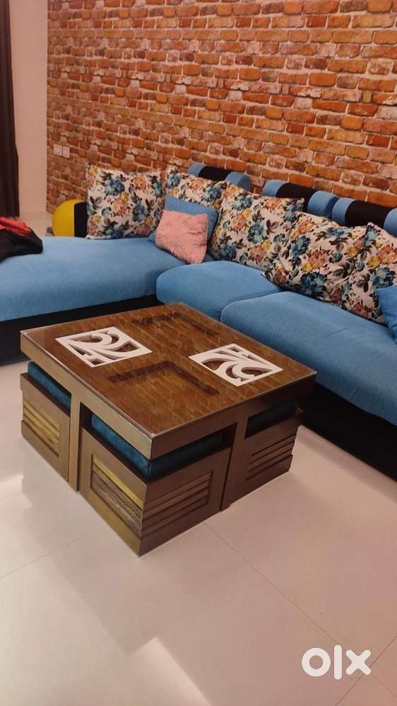 Coffee table with stools