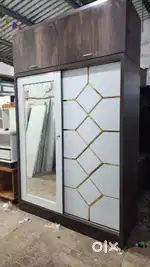 Acrylic design sliding wardrobe at factory cost