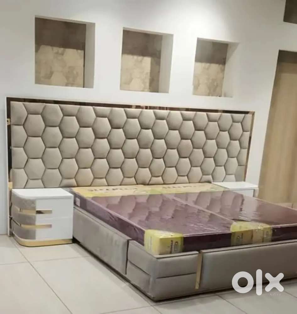 Today Best deal buy new double bed with box 6499 only EMI available