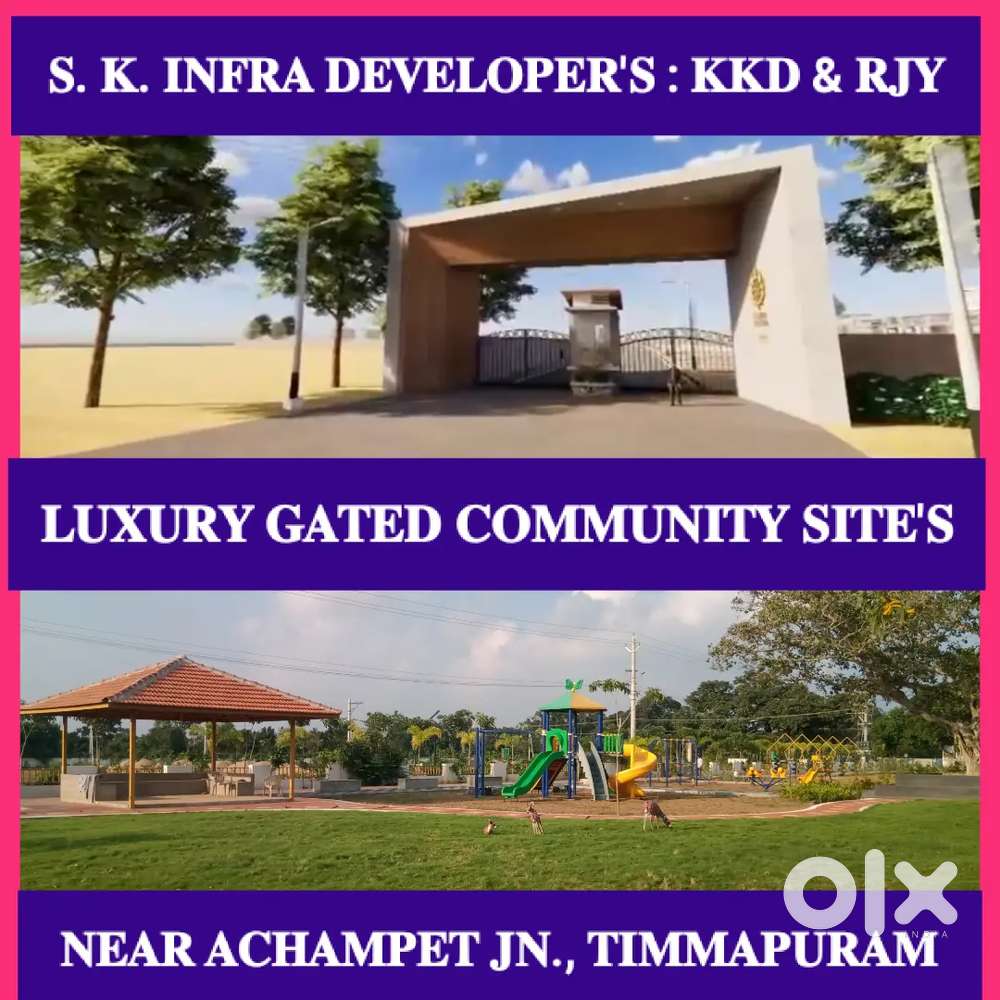 KAKINADA BEST GATED COMMUNITY SITES /HOUSES  FOR SALE NEAR ACHAMPET JN
