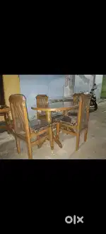 Pure mdf plank dining 4 chairs set in Starf Furniture