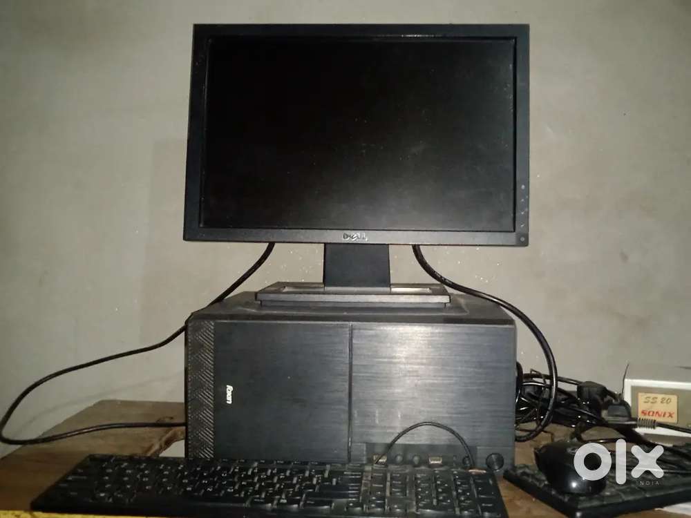 Gaming computer pc desktop with monitor
