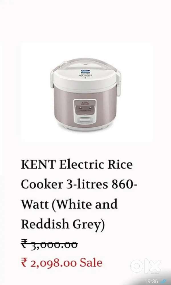 Kent electric kettle and Kent electric rice cooker