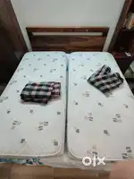 Mattress 2 Single Reversible Ortho 72X35X6 Inch With zip Covers