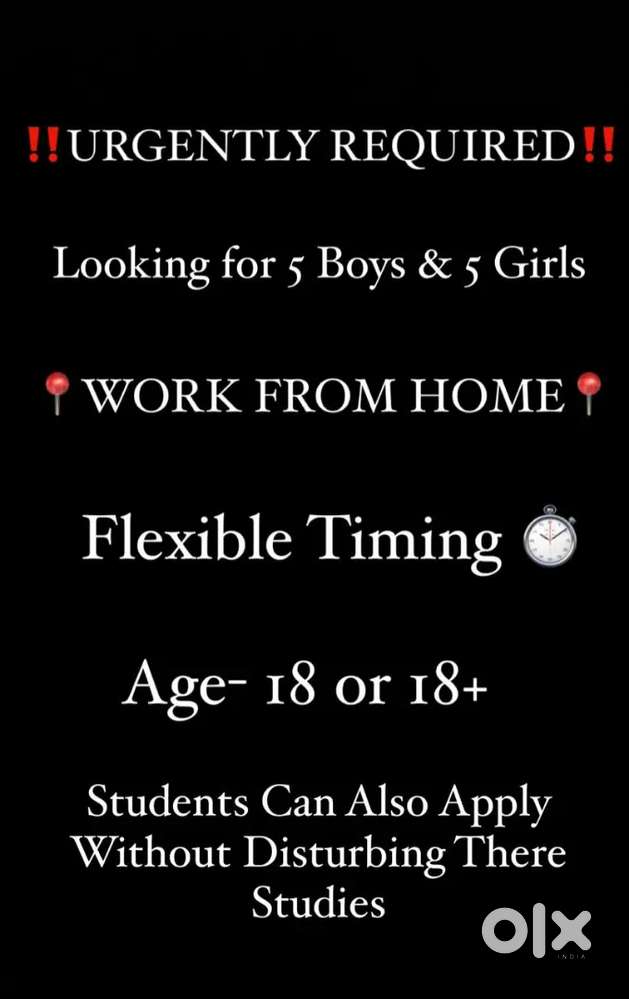 Work form home Opportunity