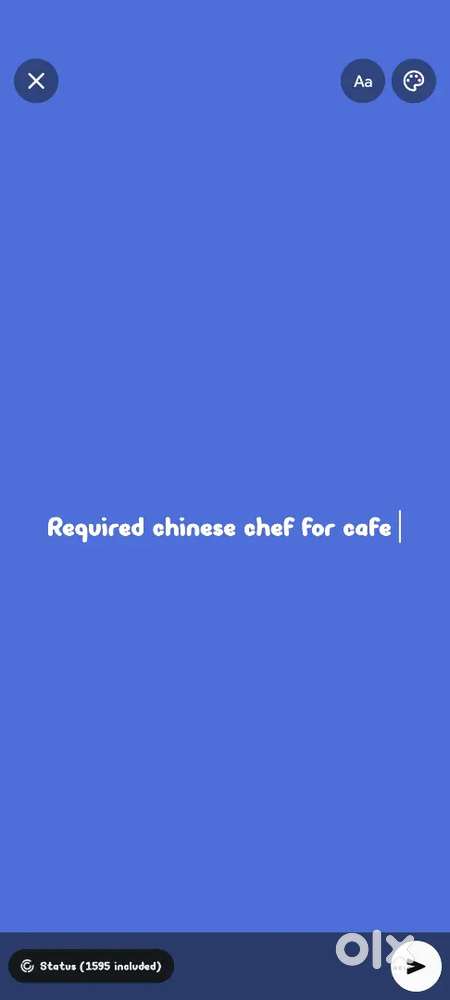 Required chinese chef for cafe