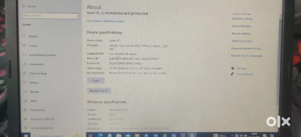 Lenovo ThinkPad L460 i5 6 Generation Processor 16gb ram 512 SSD Intel
