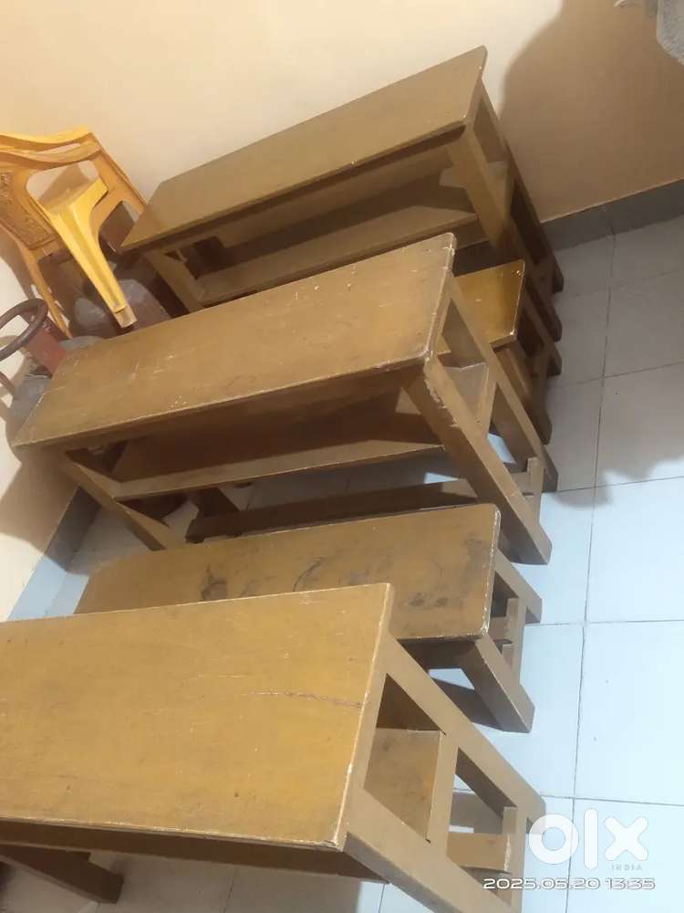 Desk and bench set