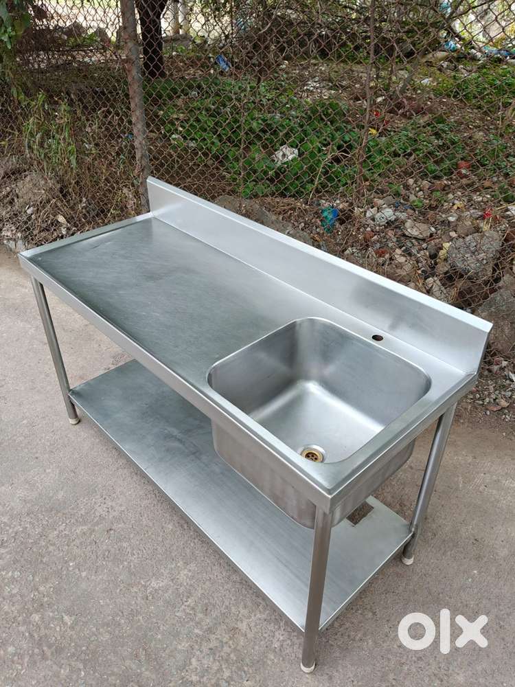Stainless steel 6ft sink with work table(STANDARD)